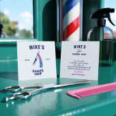 Vintager Friseursalon Quadratische Visitenkarte