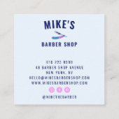 Vintager Friseursalon Quadratische Visitenkarte (Rückseite)