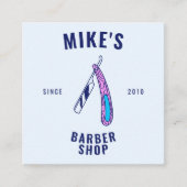 Vintager Friseursalon Quadratische Visitenkarte (Vorderseite)