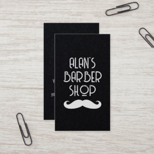 Vintager Friseursalon schwarz Visitenkarte