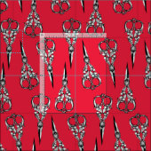 Vintager Friseursalon Stoff (Kachel)