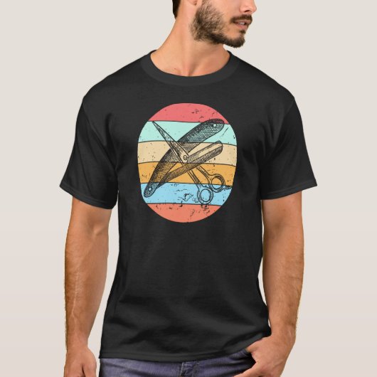 Vintager Friseursalon T-Shirt (Vorderseite)