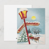 Vintager Frohe Weihnachtsfeier Feiertagskarte (Vorne/Hinten)