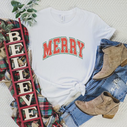 Vintager froher T - Shirt für Frauen