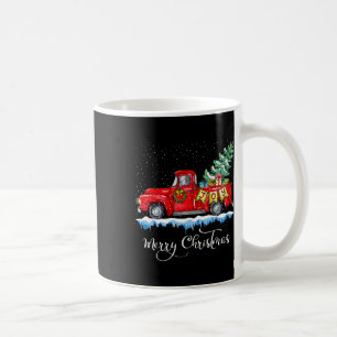 Vintager froher Weihnachtsroter LKW Alt modische C Kaffeetasse