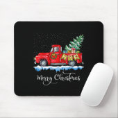 Vintager froher Weihnachtsroter LKW Alt modische C Mousepad (Mit Mouse)
