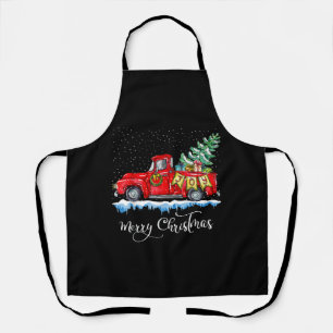 Vintager froher Weihnachtsroter LKW Alt modische C Schürze