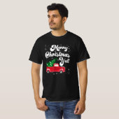 Vintager froher Weihnachtsroter LKW Alt T-Shirt (Vorne ganz)