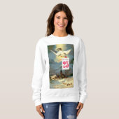 Vintager frommer Weihnachtsfeiertag Sweatshirt (Vorne ganz)