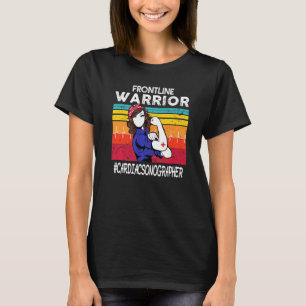 Vintager Frontline Warrior Cardiac Sonographer Xma T-Shirt