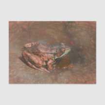 Vintager Frosch auf Felsen im Wasser