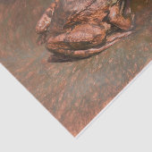 Vintager Frosch auf Felsen im Wasser Seidenpapier (Ausschnitt)