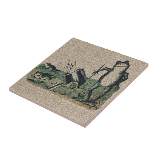 Vintager Frosch Fliese (Seite)