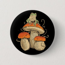 Vintager Frosch mit Pilzkern