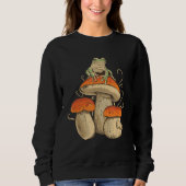 Vintager Frosch mit Pilzkern Sweatshirt (Vorderseite)