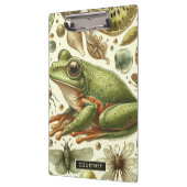 Vintager Frosch Nahtlose Wasserfarbe Klemmbrett (Links)
