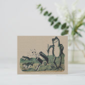 Vintager Frosch Postkarte (Stehend Vorderseite)