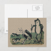 Vintager Frosch Postkarte (Vorne/Hinten)