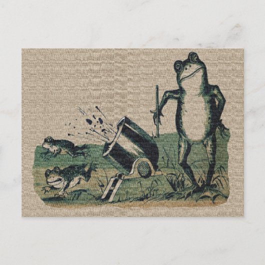 Vintager Frosch Postkarte (Vorderseite)