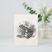 Vintager Frosch - Reptilienfrösche Postkarte (Stehend Vorderseite)