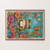Vintager Froschpuzzle Puzzle (Horizontal)
