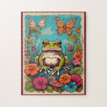 Vintager Froschpuzzle