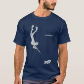 Vintager Frosttaucher mit Fisch T-Shirt (Vorderseite)