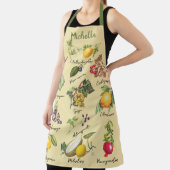 Vintager FruchtCollage Individuelle Name Schürze (InSitu)