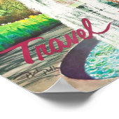 Vintager Frühjahrsfahrplakat Poster (Ecke)