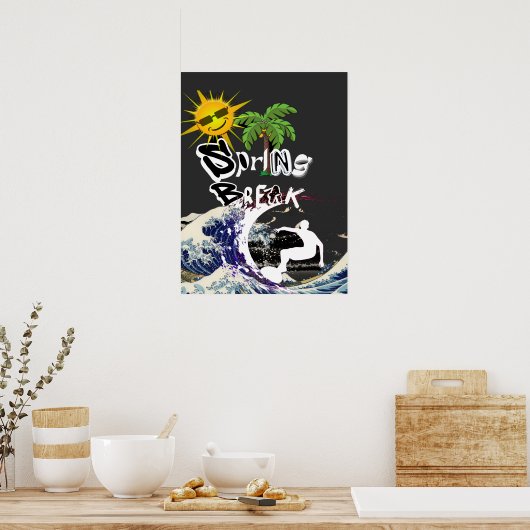 Vintager Frühjahrsferien Poster (Küche)