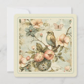 Vintager Frühling Blumenosterfest Einladung (Vorderseite)