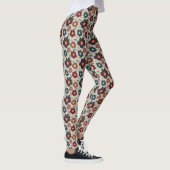 Vintager Frühling Farbige Mohnblumen Wildblumen Leggings (Rechts)