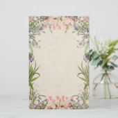 Vintager Frühling Florals Briefpapier (Stehend Vorderseite)