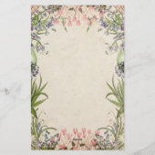 Vintager Frühling Florals Briefpapier (Rückseite)