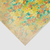 Vintager Frühling mit Blumen auf Gelb Seidenpapier (Ausschnitt)