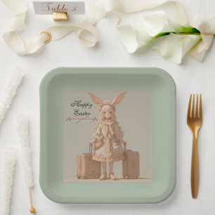 Vintager Frühling Pappteller