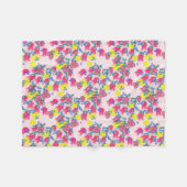 Vintager Frühling Rosa Tulips Blume Blossom Fleecedecke (Vorderseite (Horizontal))