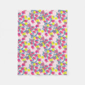 Vintager Frühling Rosa Tulips Blume Blossom Fleecedecke (Vorderseite)
