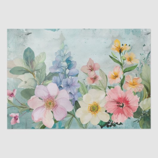 Vintager Frühling Seidenpapier (Vorderseite)