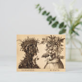 Vintager Frühling und Sommer Postkarte (Stehend Vorderseite)