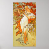 Vintager Frühling von Alphonse Mucha Poster (Vorne)