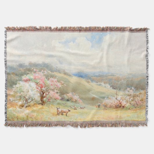 Vintager Frühling von Joseph Rubens Powell Decke (Vorderseite)
