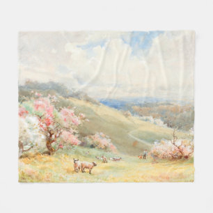 Vintager Frühling von Joseph Rubens Powell Fleecedecke