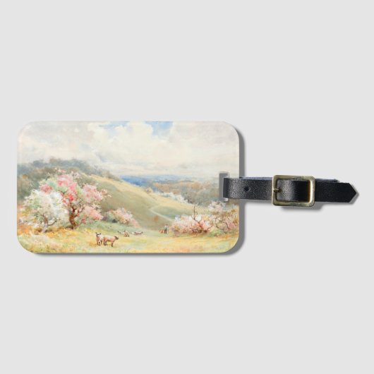 Vintager Frühling von Joseph Rubens Powell Gepäckanhänger (Vorderseite (Horizontal))