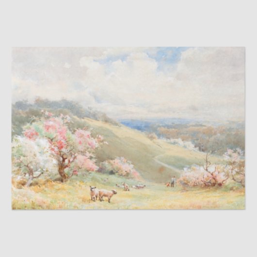 Vintager Frühling von Joseph Rubens Powell Seidenpapier (Vorderseite)