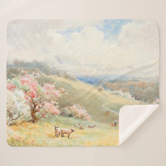 Vintager Frühling von Joseph Rubens Powell Sherpadecke (Vorderseite (Horizontal))