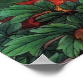 Vintager Frühlingsbeginn japanischer Kunstwerke Poster (Ecke)