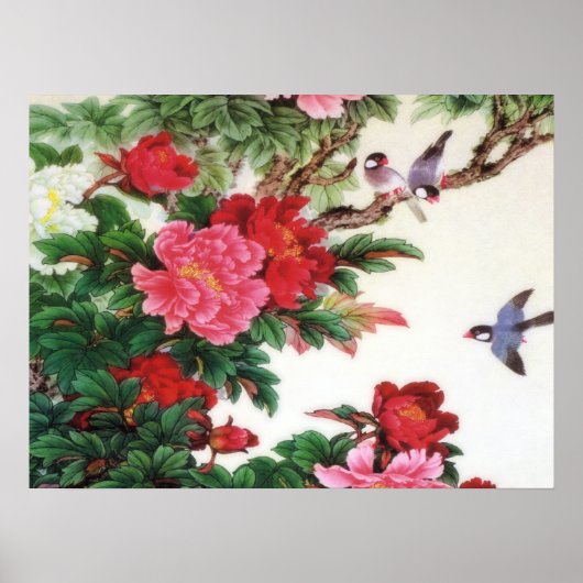 Vintager Frühlingsbeginn japanischer Kunstwerke Poster (Vorne)