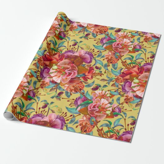 Vintager Frühlingsfleckenblut Geschenkpapier (Ungerollt)