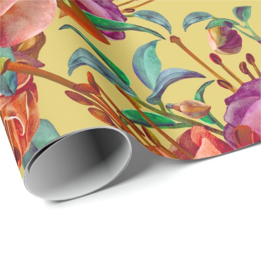 Vintager Frühlingsfleckenblut Geschenkpapier (Rolleneckpunkt)